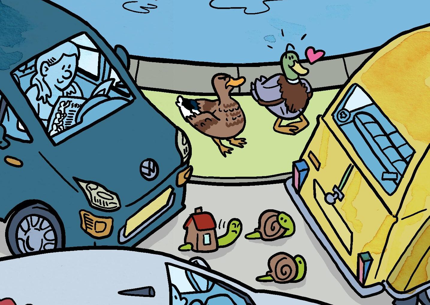 Zoekplaat chaos op de rotonde